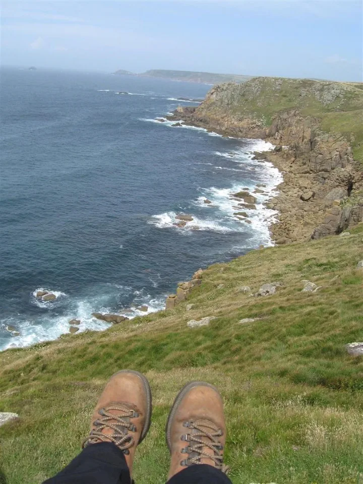 Day 3 lands end to sennen cove   my boots that i left behind
